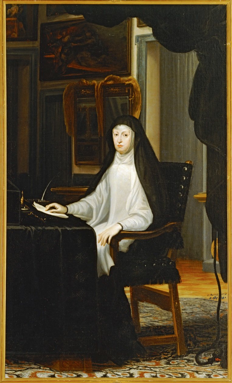 Dronning Maria Anna af Østrig ... (maleri på lærred) af Don Juan Carreno de Miranda