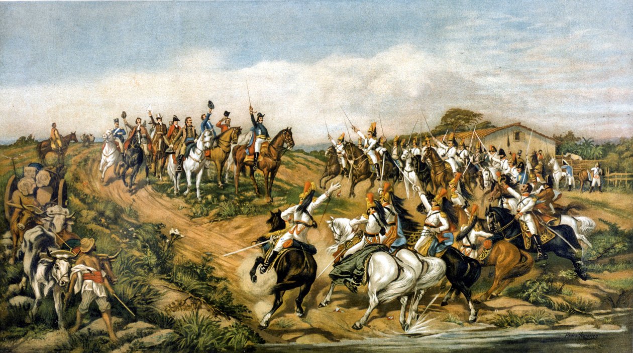 Uafhængighed eller død!. Maleri af Pedro Americo, Museum of Ypiranga (Sao Paulo). Allegorisk fremstilling om Brasiliens uafhængighed den 7/09/1822. af Don Pedro di Figueredo Americo
