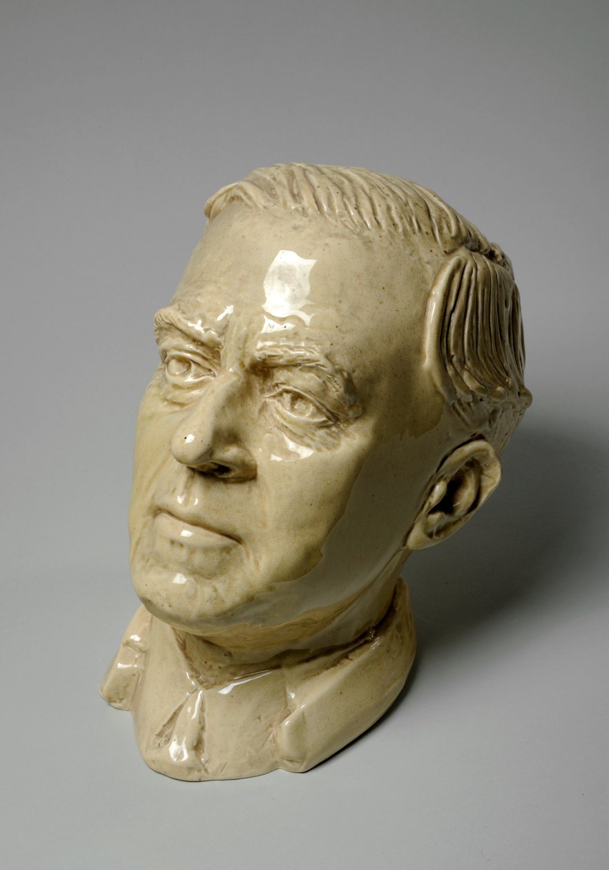 Bust of a Man, ca. 1934 (glaseret keramik) af Donald Hastings