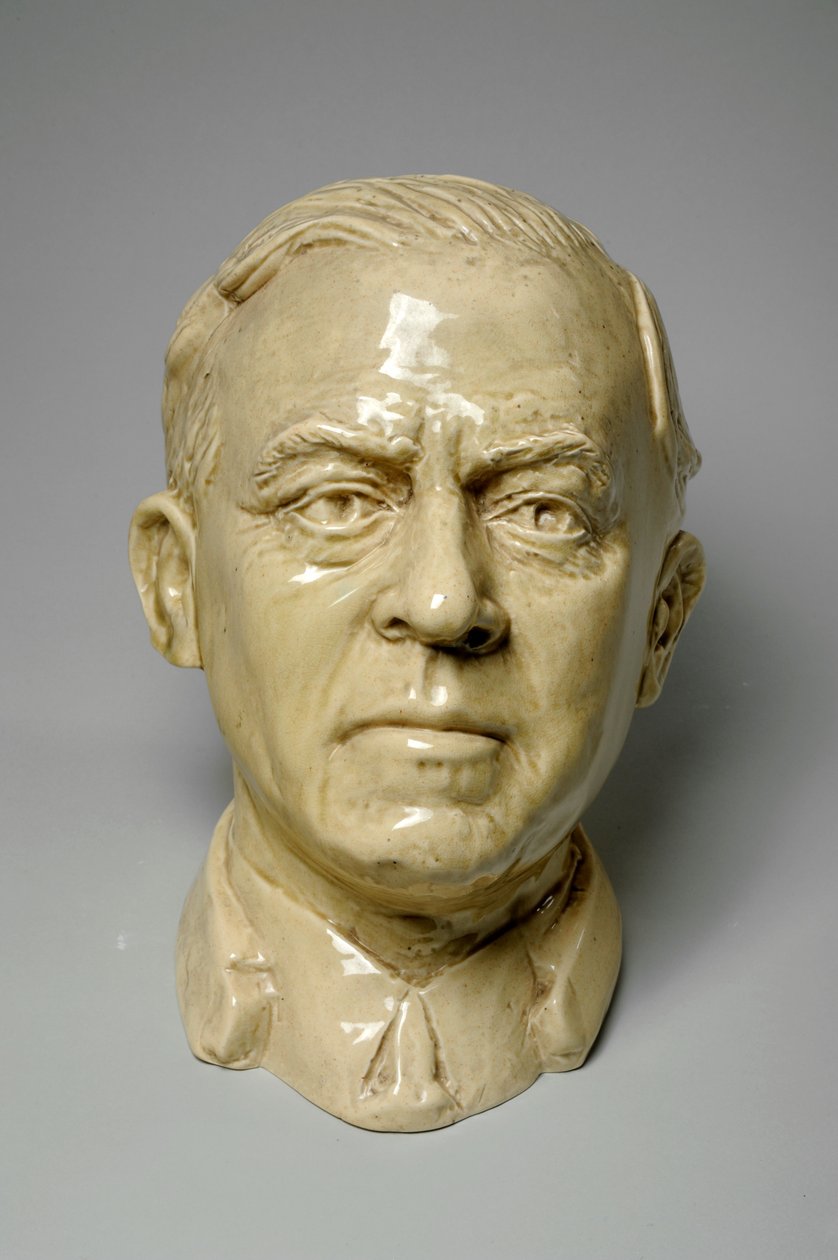 Bust of a Man, ca. 1934 (glaseret keramik) af Donald Hastings