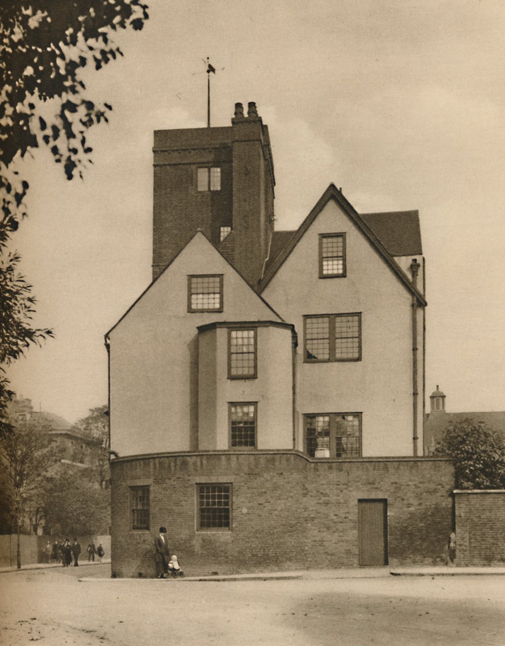 Canonbury Tower, en gammel herregård omdannet til en social klub, c1935. af Donald McLeish