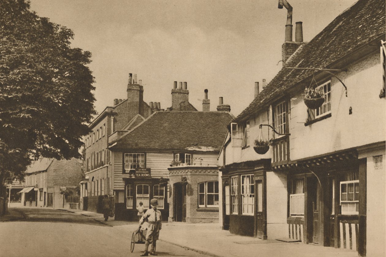 Church Street, Chiswick, med hvad der plejede at være Burlington Arms, c1935. af Donald McLeish
