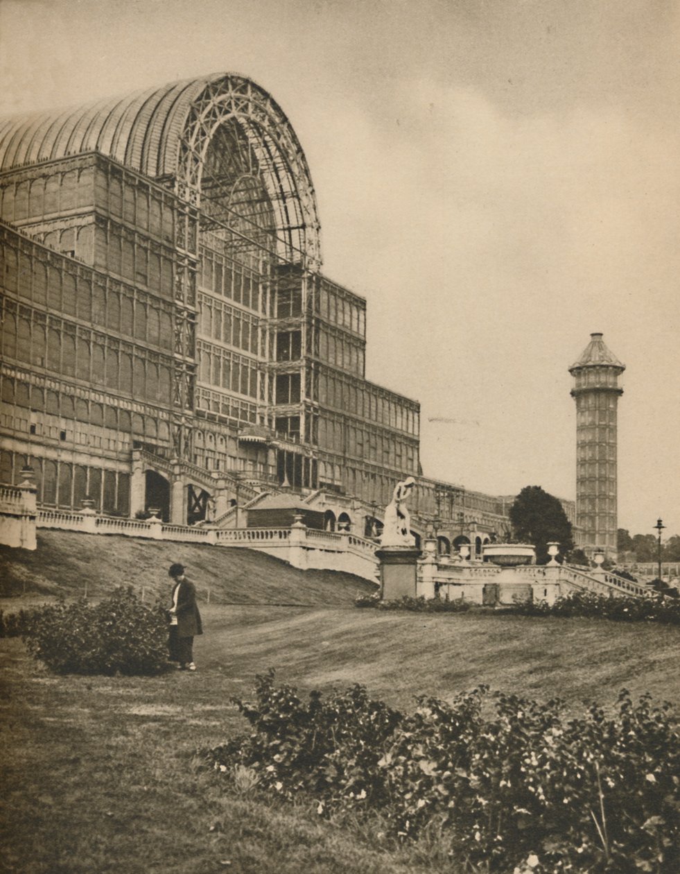 Glass and Girders of the Crystal Palace at Sydenham, c1935. af Donald McLeish