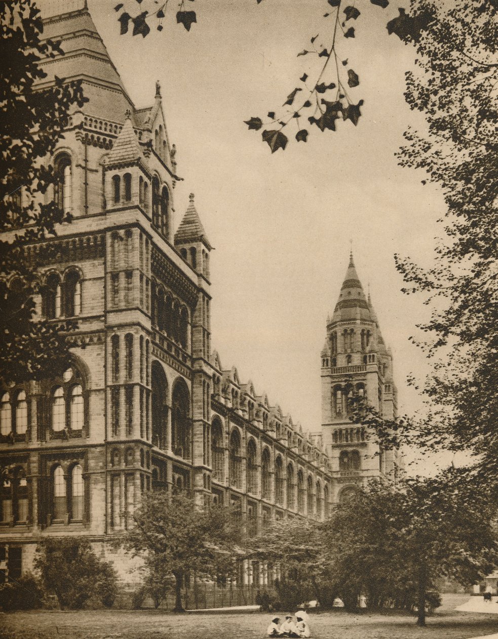 Romansk front på Naturhistorisk Museum, c1935. af Donald McLeish