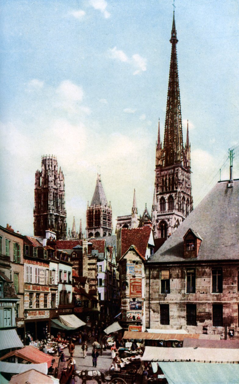 Rouen-katedralen, Normandiet, Frankrig, c1930