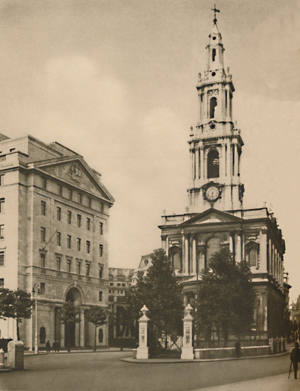 St. Mary-Le-Strand, udmærket ved moderne gadeudvidelse, c1935. af Donald McLeish