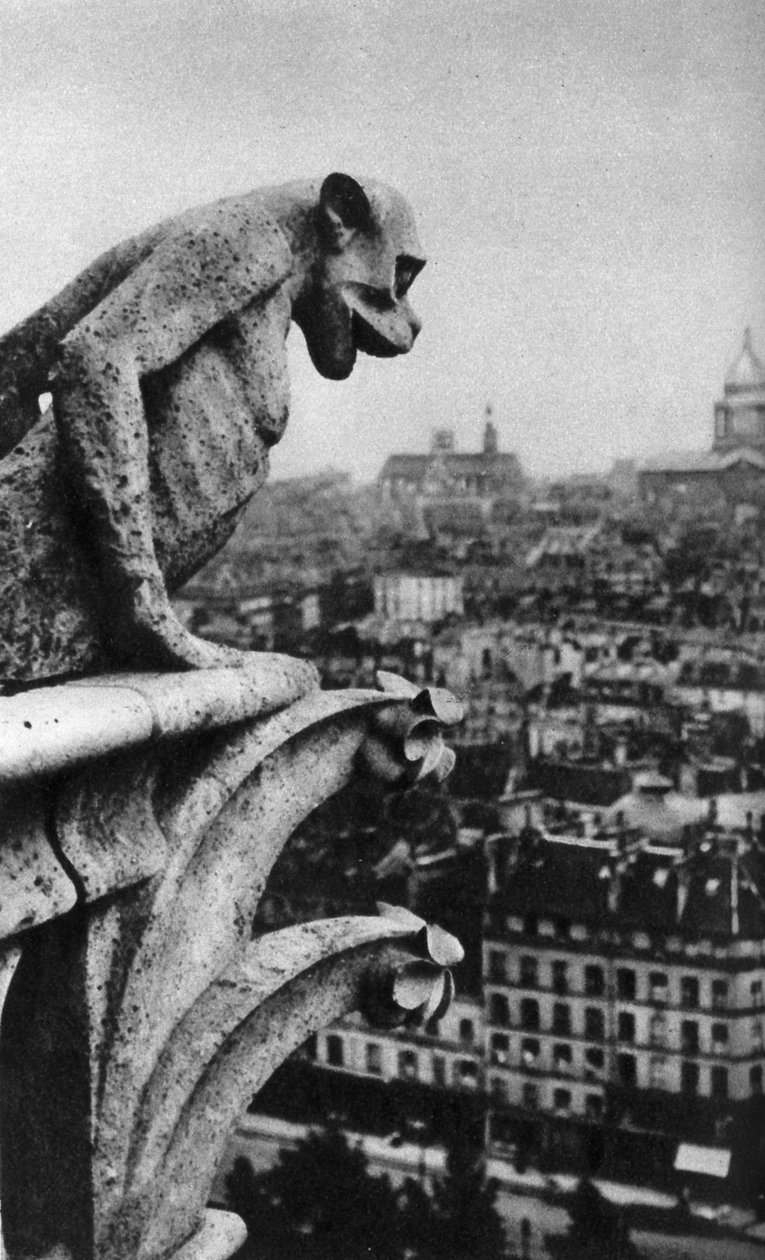 Stendæmon, Notre Dame, Paris, Frankrig, c1930