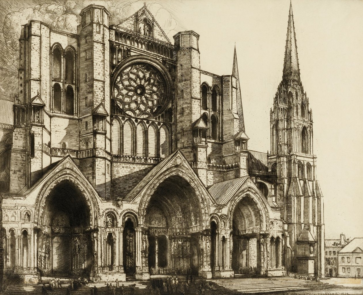Chartres, den nordlige portal af Donald Shaw MacLaughlan
