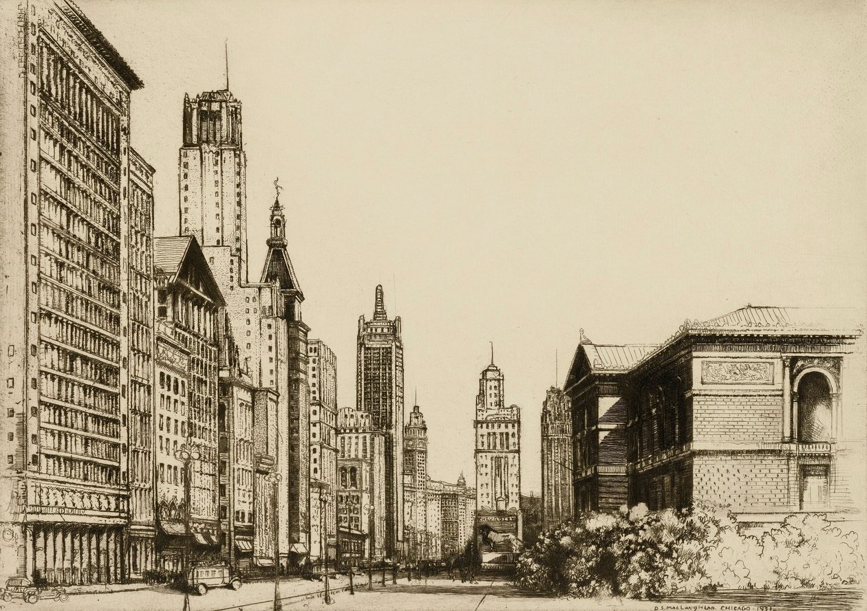 Chicago, Michigan Avenue nr. 1 af Donald Shaw MacLaughlan