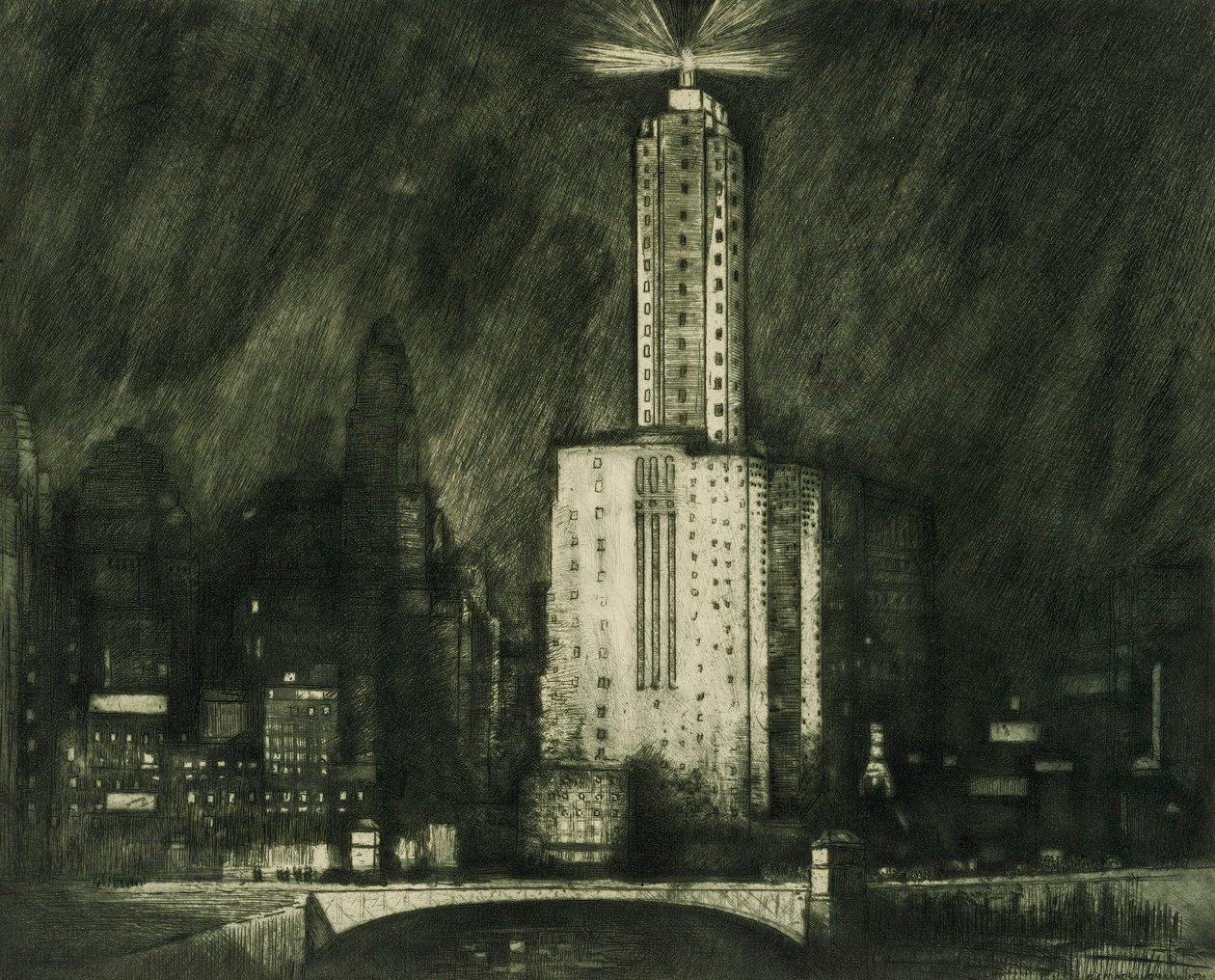 Chicago, Wacker Drive af Donald Shaw MacLaughlan