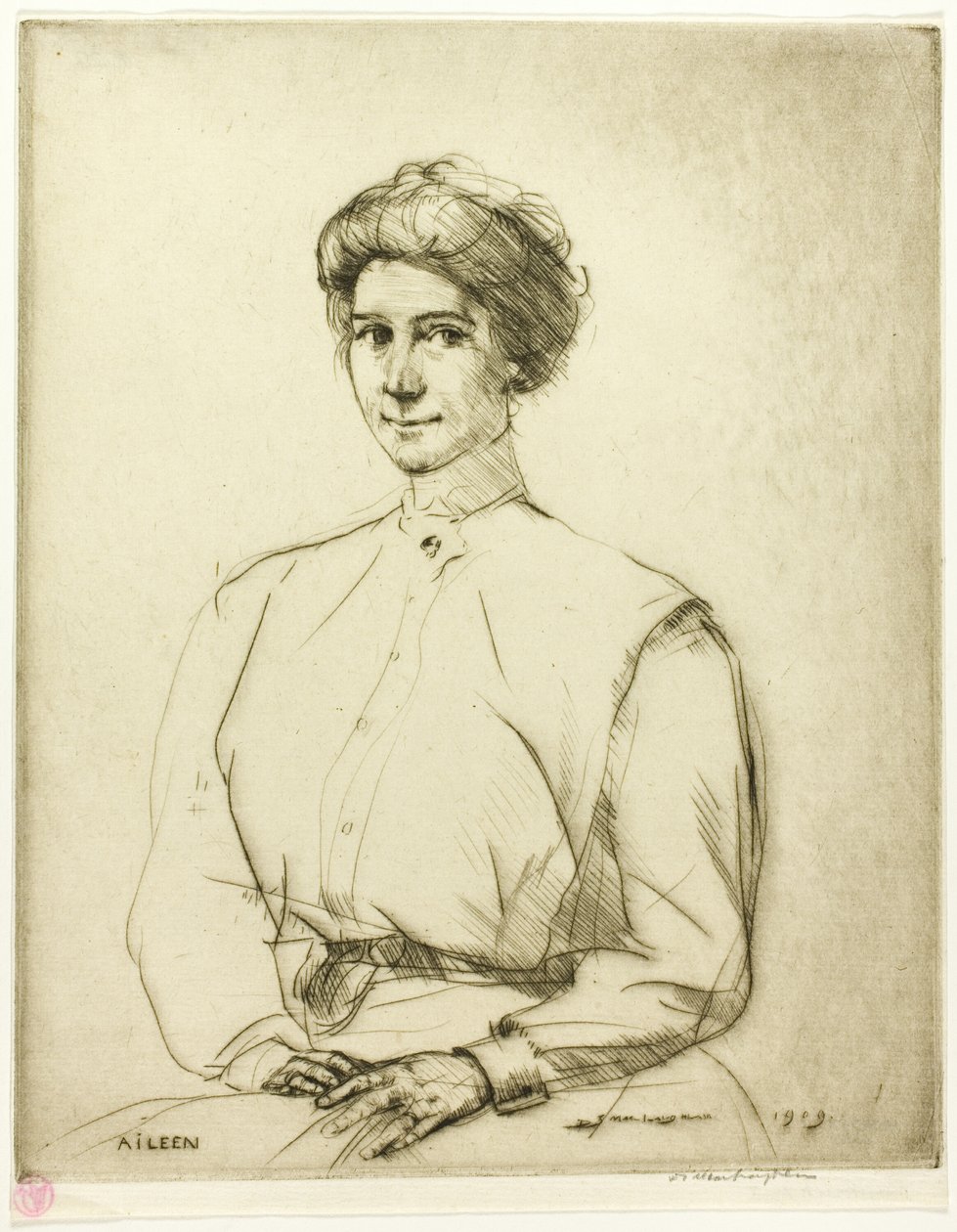 Drypoint nummer ét: Portræt af Donald Shaw MacLaughlan