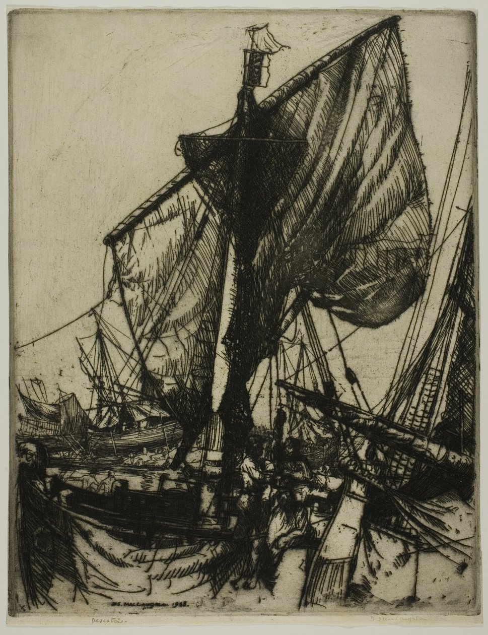 Fiskere fra Chioggia af Donald Shaw MacLaughlan