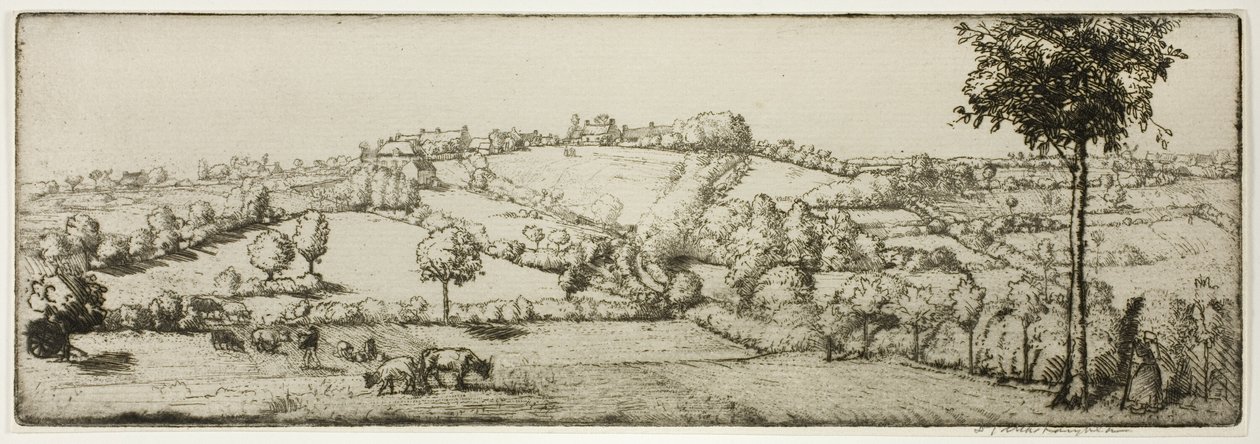 Landskab, Bretagne af Donald Shaw MacLaughlan