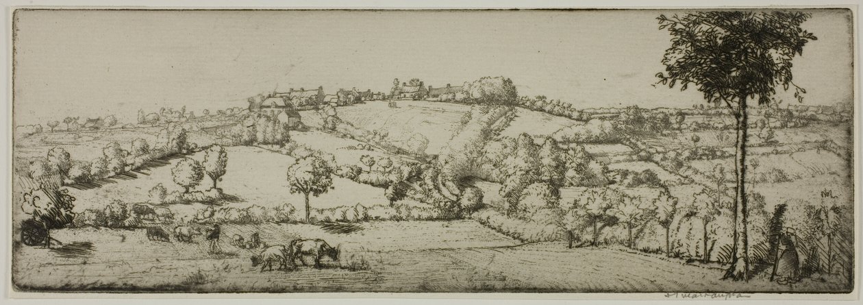 Landskab, Bretagne af Donald Shaw MacLaughlan