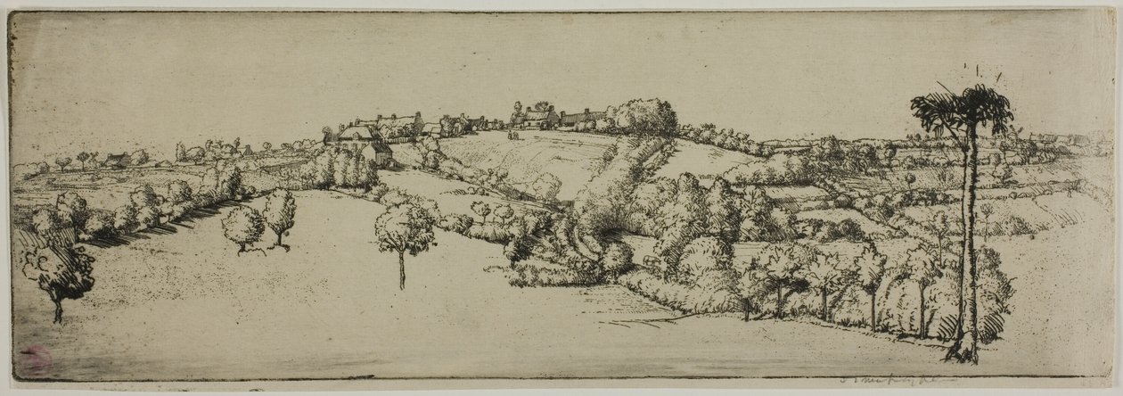 Landskab, Bretagne af Donald Shaw MacLaughlan