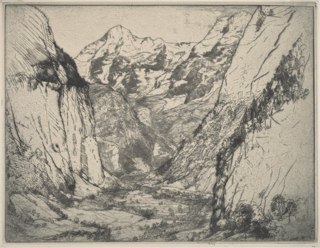 Lauterbrunnen af Donald Shaw MacLaughlan