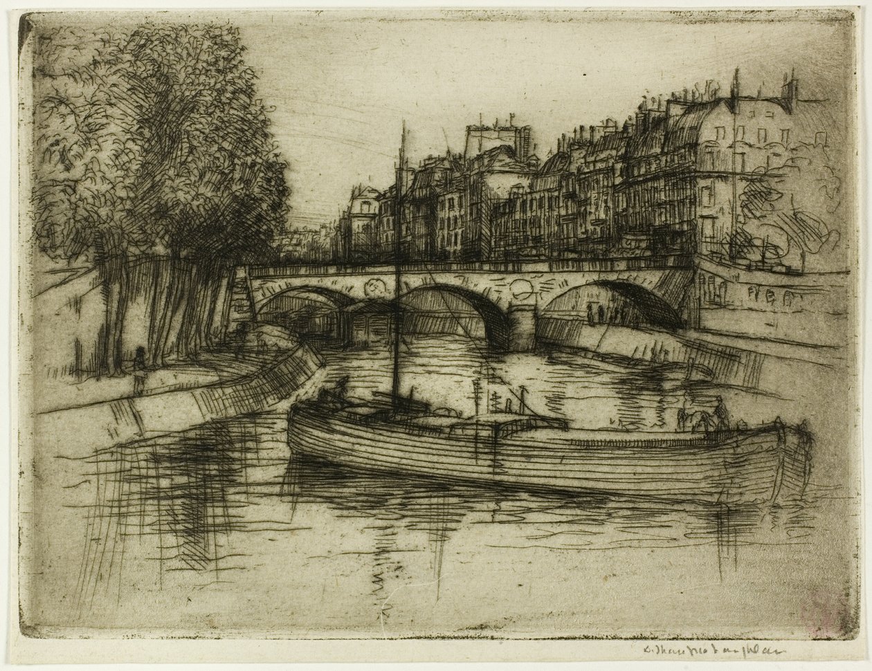 Pont St. Michel, Paris af Donald Shaw MacLaughlan