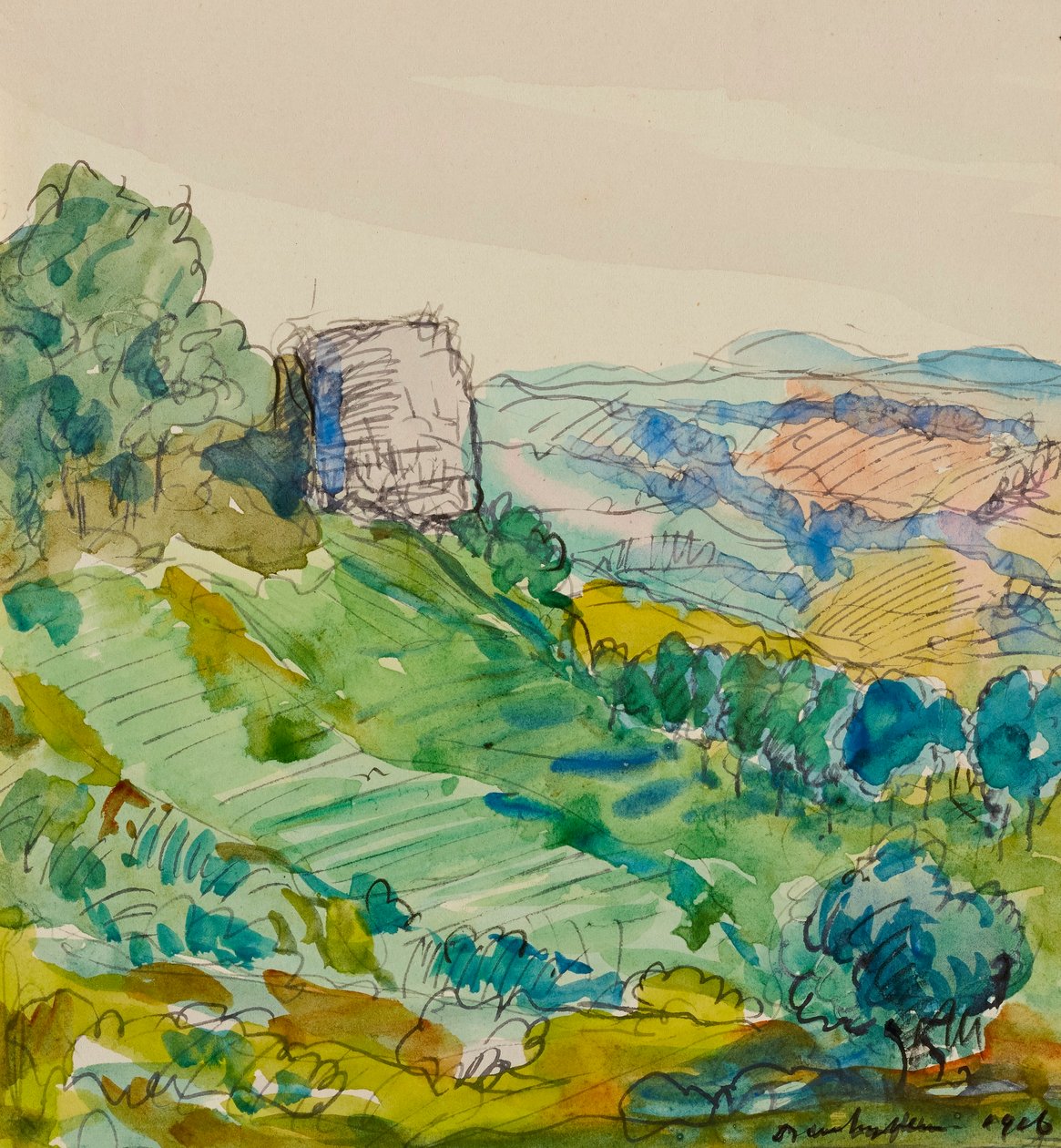 På vej til Gaillac af Donald Shaw MacLaughlan