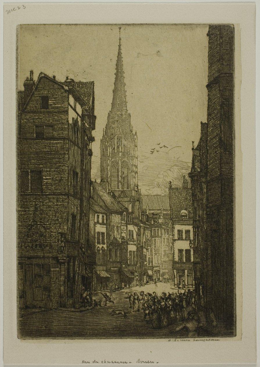 Rue du Chasseur, Rouen af Donald Shaw MacLaughlan