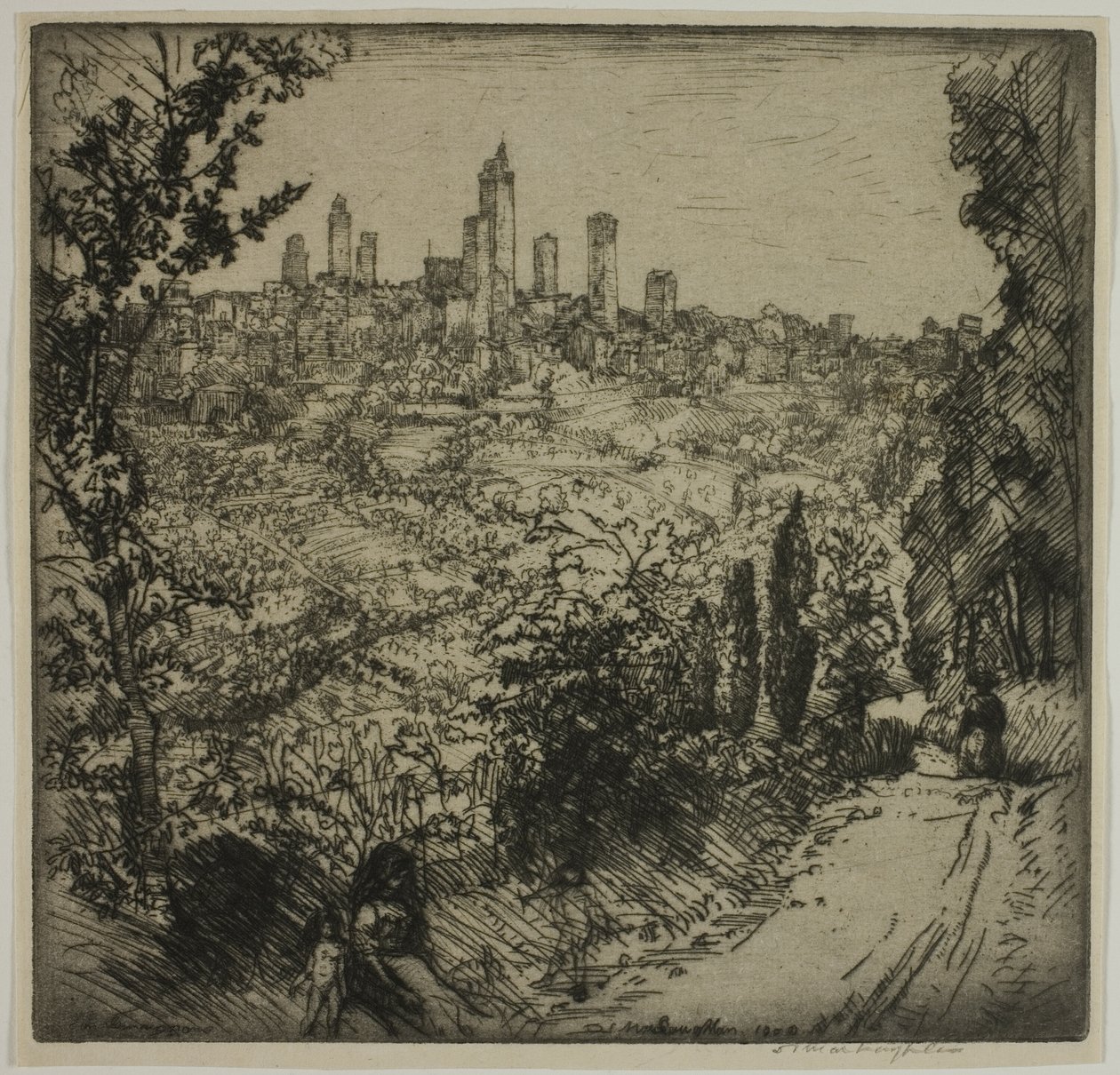 Sankt Gimignano af Donald Shaw MacLaughlan
