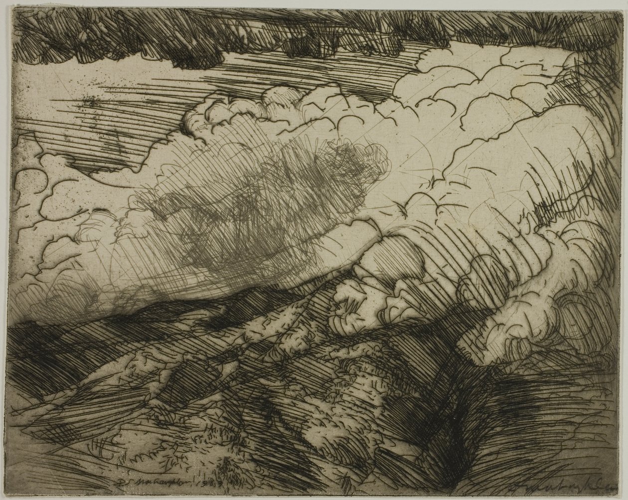 Storm i Alperne, Schweiz af Donald Shaw MacLaughlan