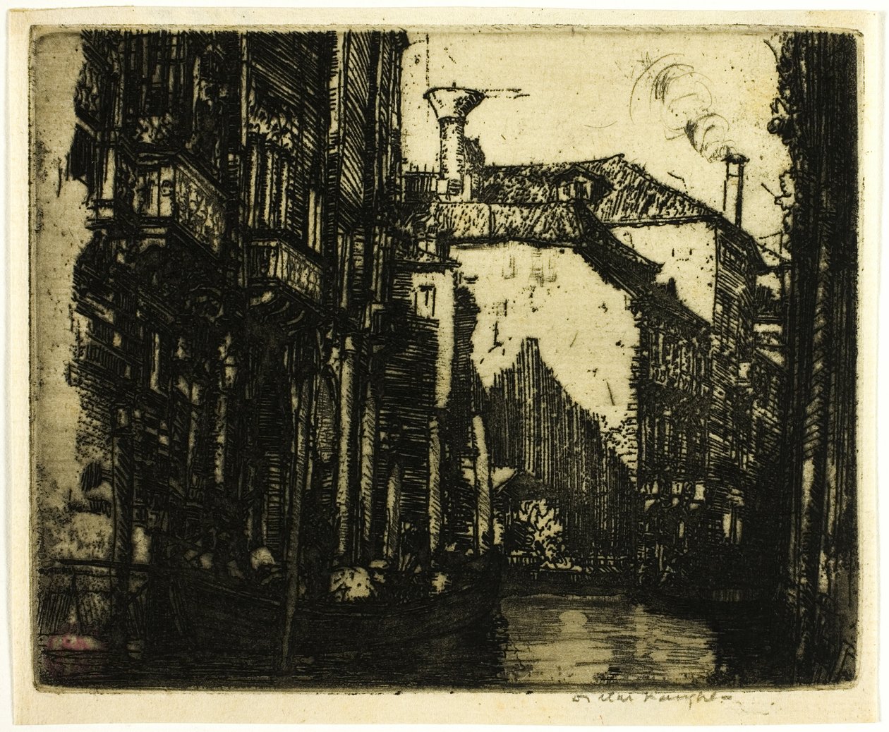 Den mørke kanal, Venedig af Donald Shaw MacLaughlan