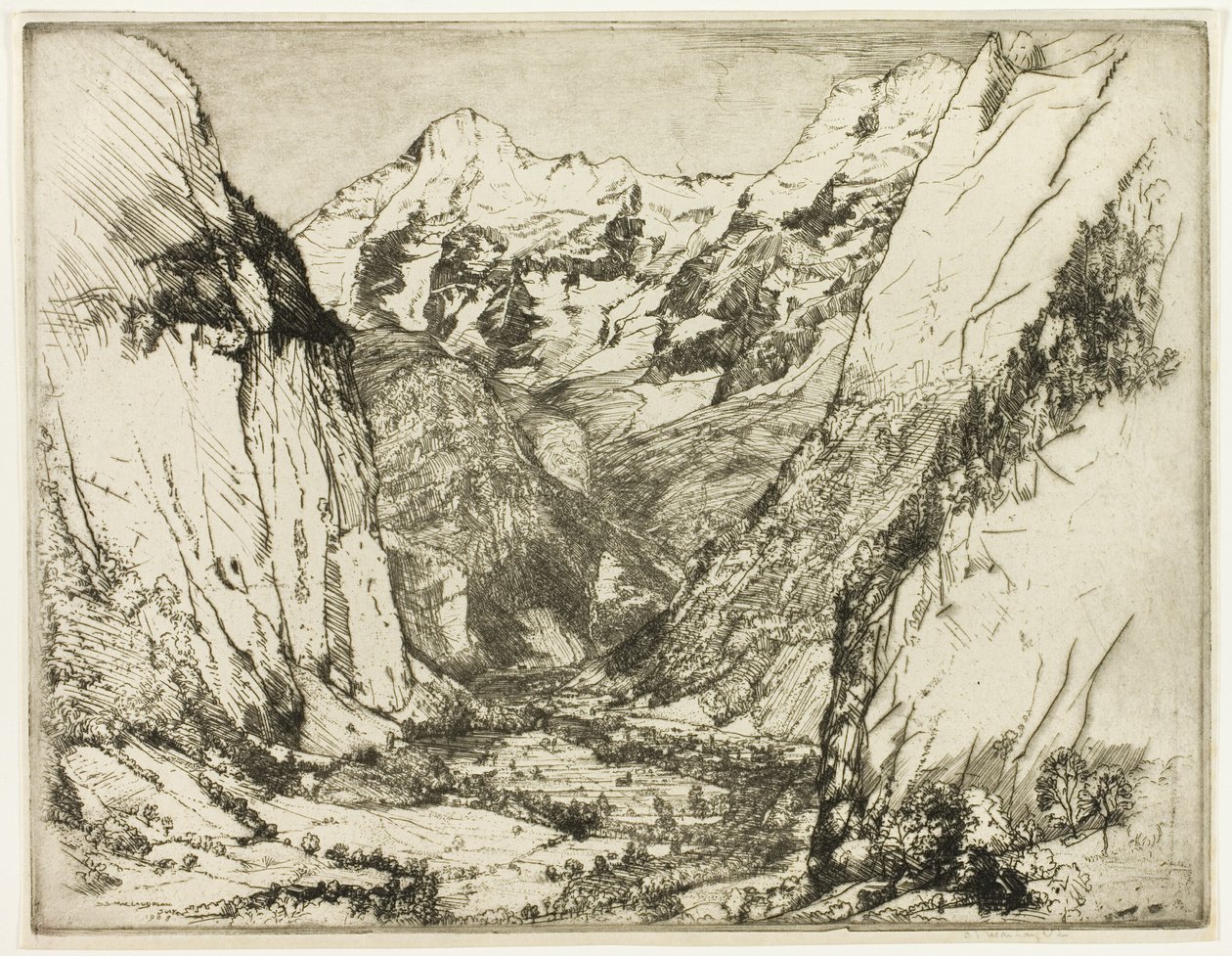 Lauterbrunnen af Donald Shaw MacLaughlan