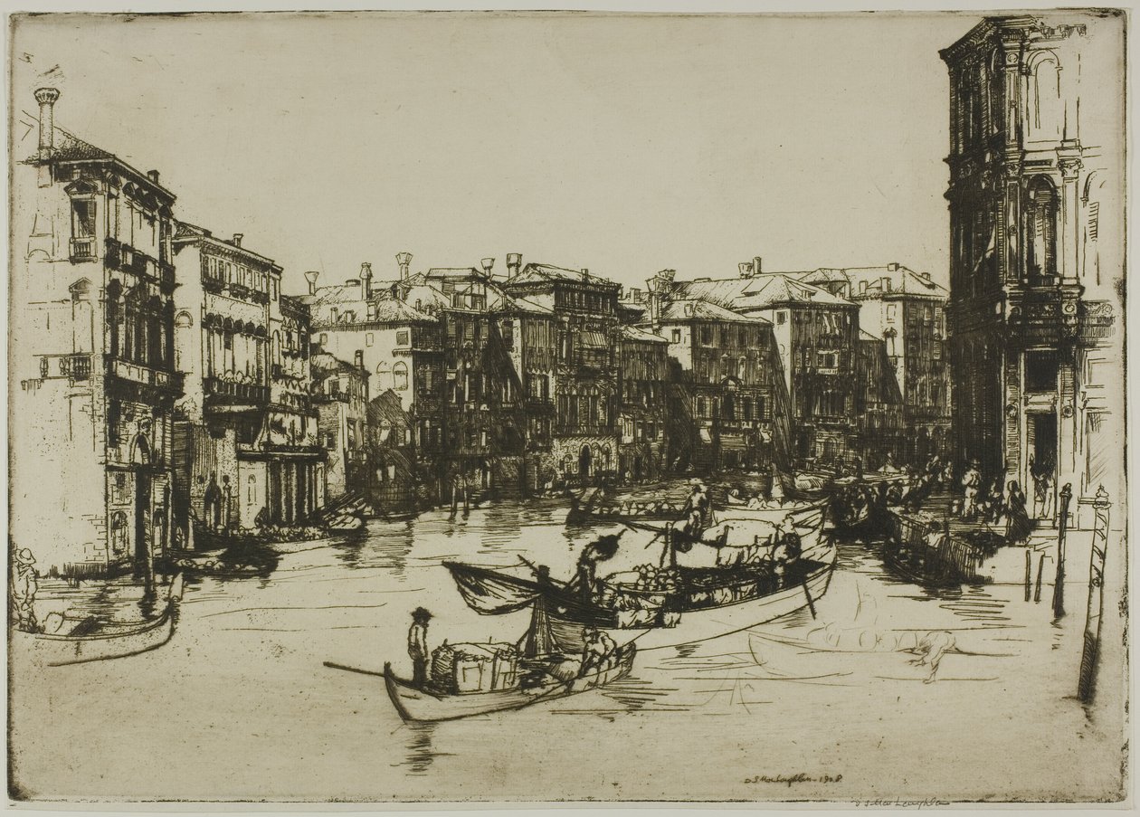 Markedet, Venedig af Donald Shaw MacLaughlan