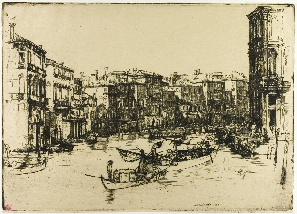 Markedet, Venedig af Donald Shaw MacLaughlan