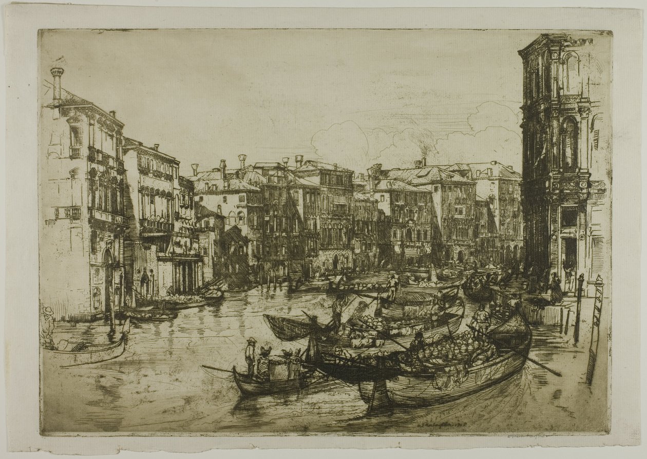 Markedet, Venedig af Donald Shaw MacLaughlan