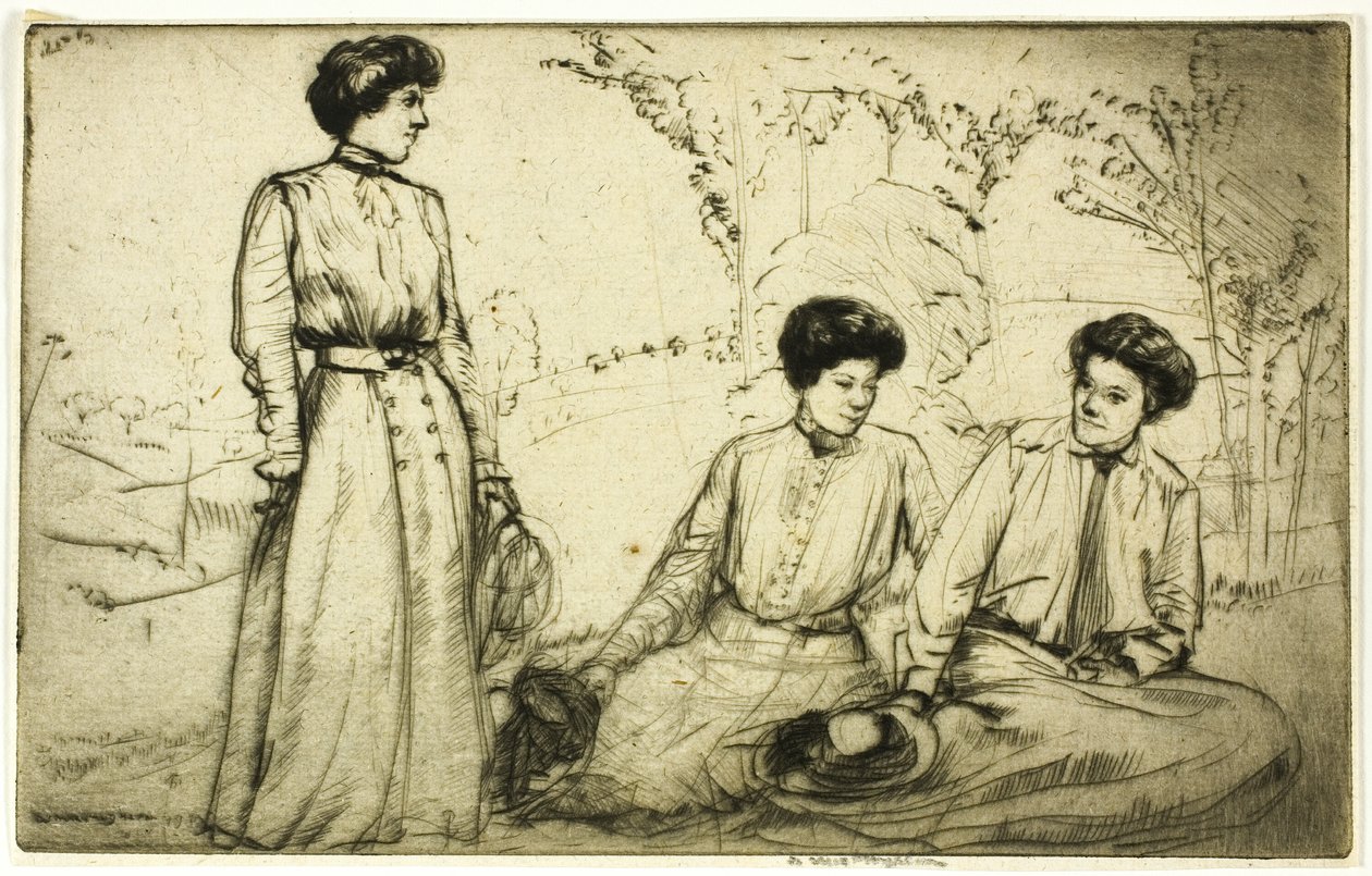 Tre piger af Donald Shaw MacLaughlan