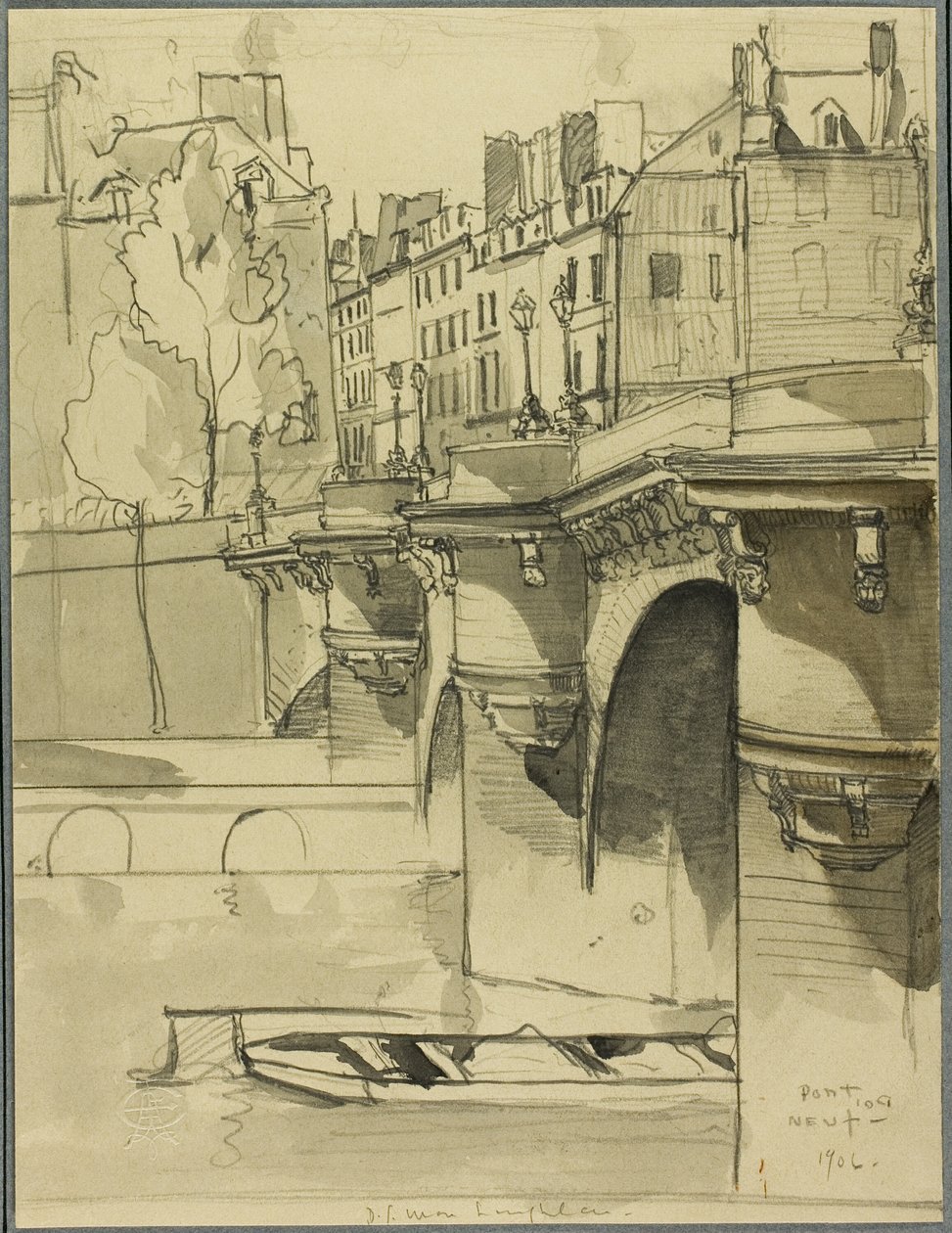 Udsigt over Pont Neuf af Donald Shaw MacLaughlan