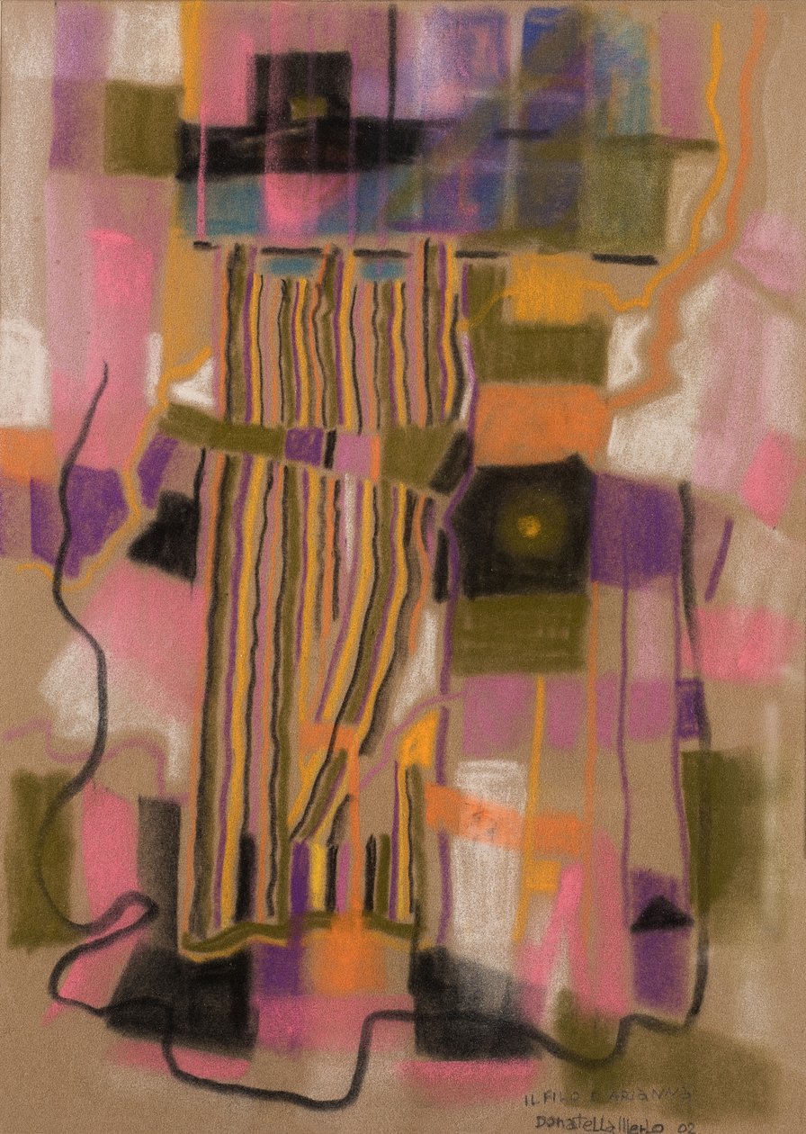 Ariadnes tråd, 2002 (pastel på fløjlsblødt papir) af Donatella Merlo