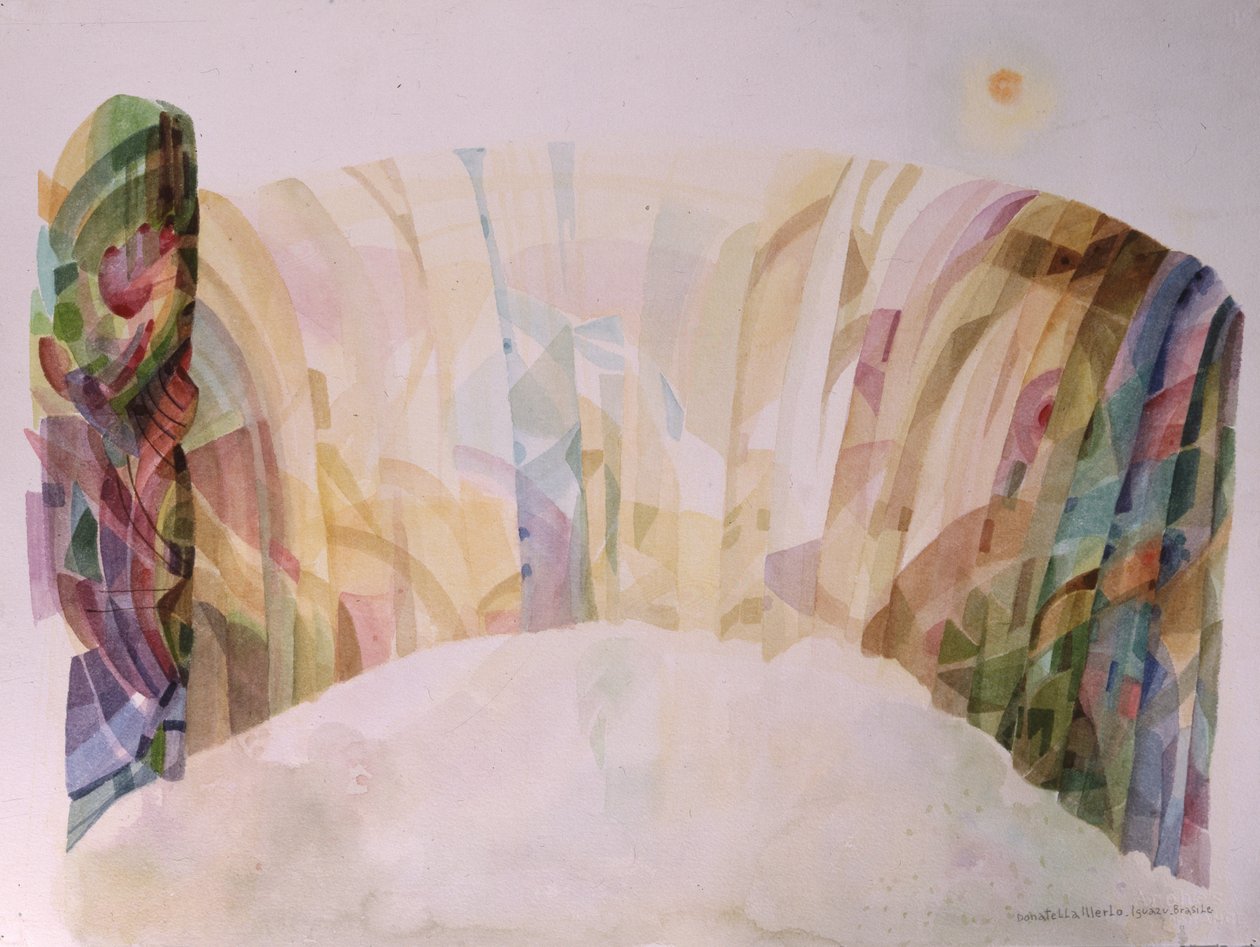Iguazú, Brasilien, vandfald, ca. 1992 (akvarel på papir) af Donatella Merlo