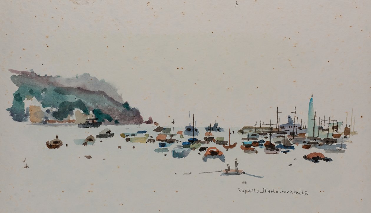 Rapallo, ca. 1979 (akvarel på papir) af Donatella Merlo