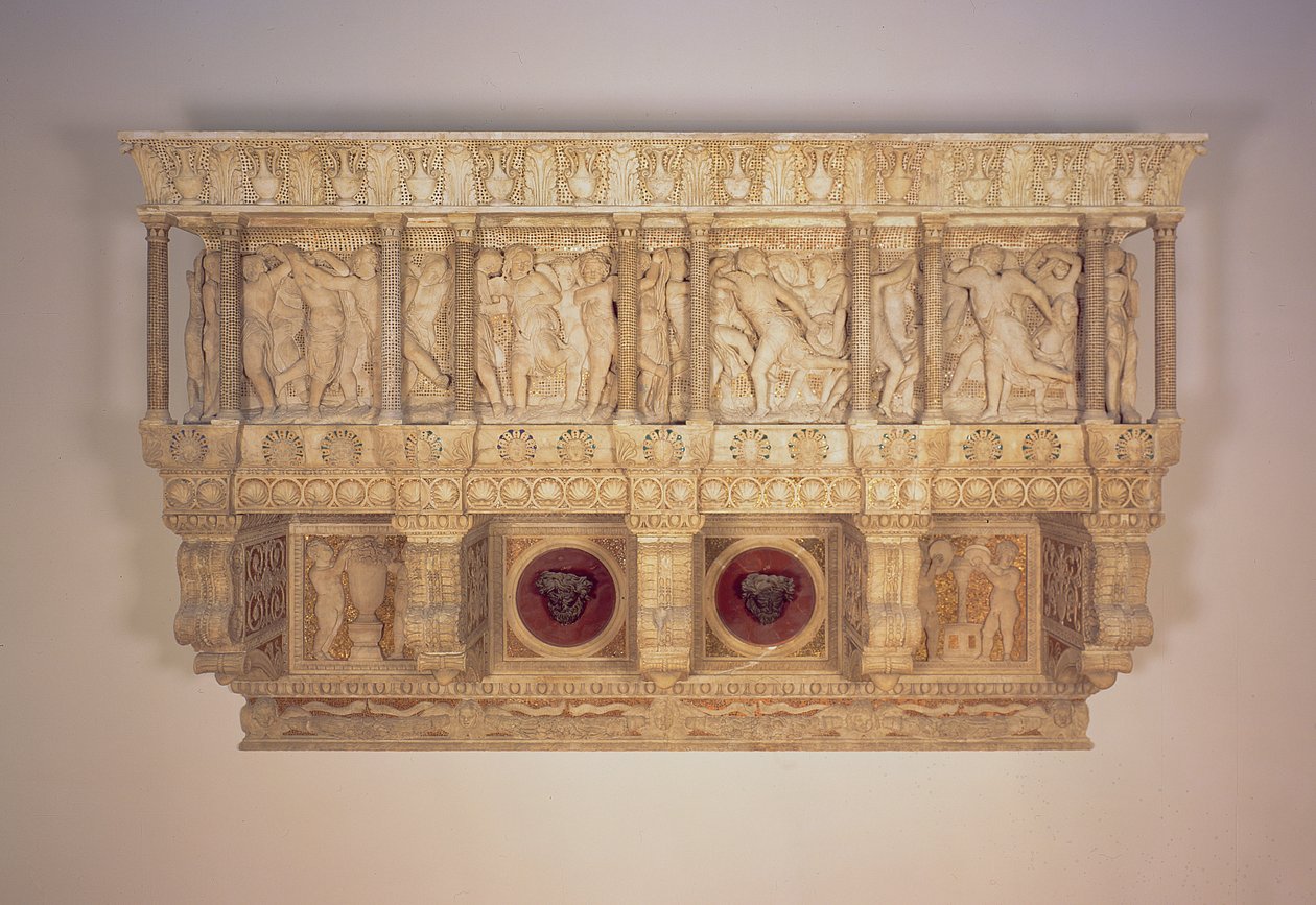 Cantoria, ca. 1433-39 (marmor og bronze) af Donatello