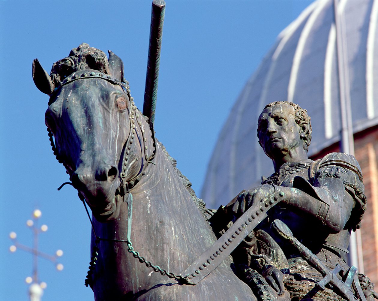 Ridesportræt af Gattamelata, 1453 (bronze) (detalje) (se 139007 og 139008) af Donatello