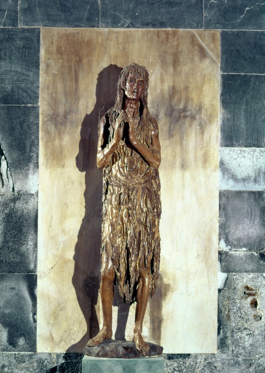 Maria Magdalena, ca. 1455 (polykrom og forgyldt træ) af Donatello