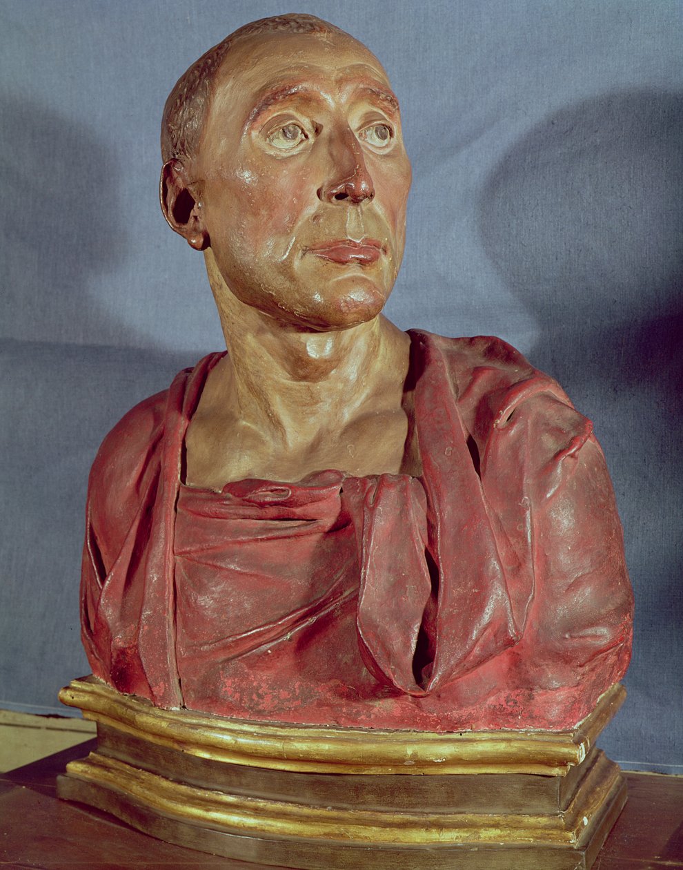 Portrætbuste af condottiere Niccolo da Uzzano (1359-1431) (polykrom terracotta) (se også 85211 og 100339) af Donatello