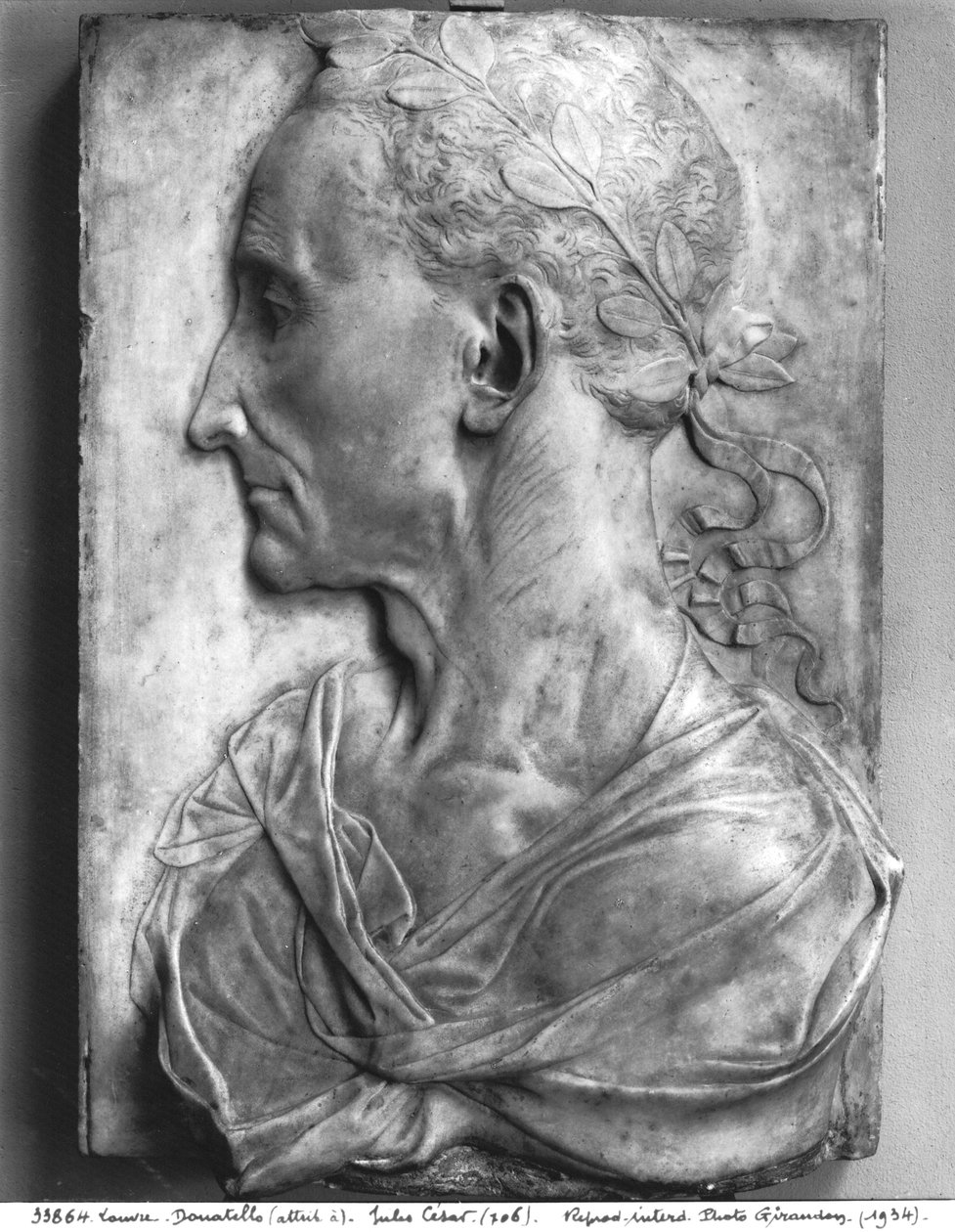 Portræt af Julius Cæsar (101-44 f.Kr.) (marmor) af Donatello
