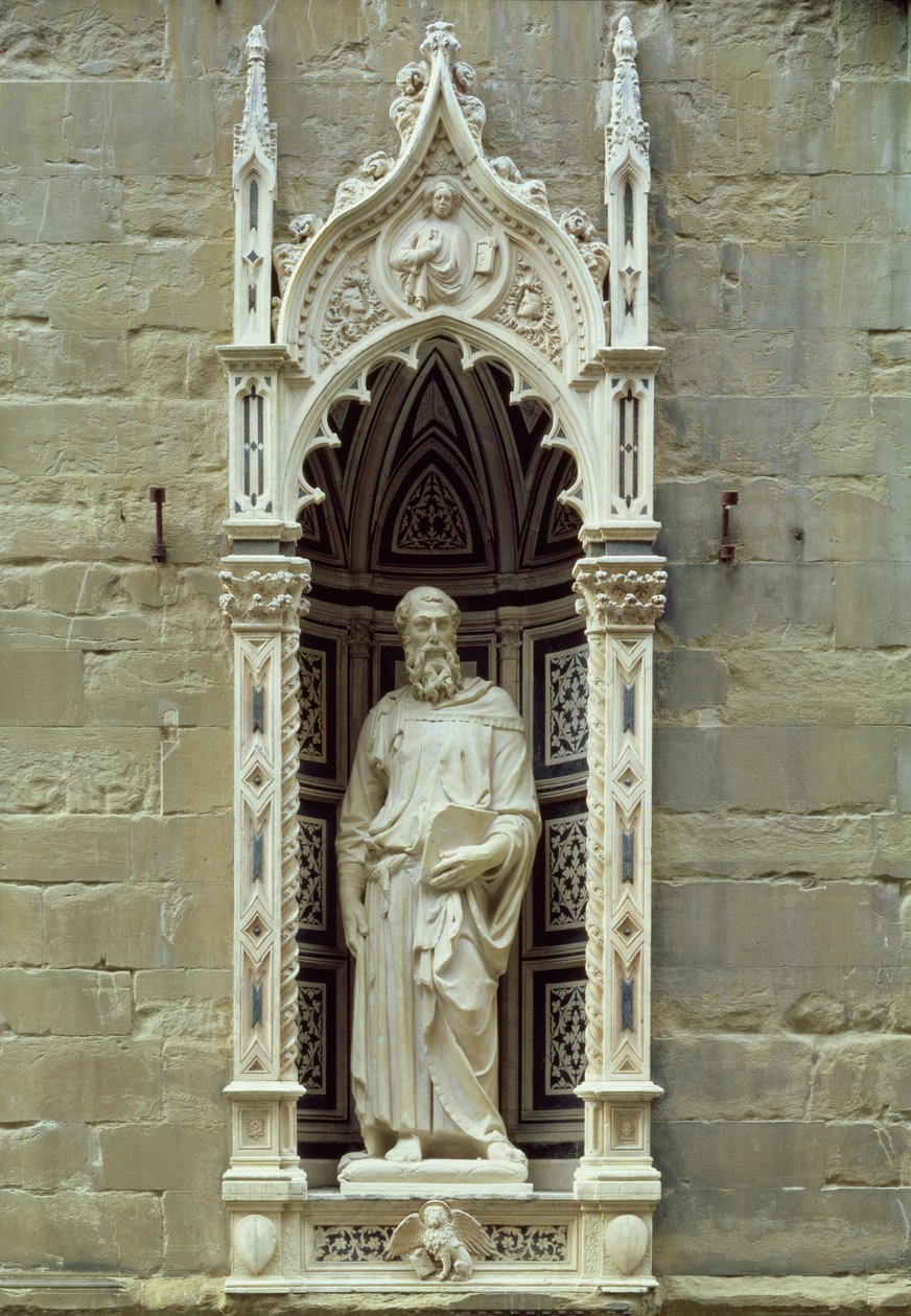 St. Mark, 1413 (marble) af Donatello