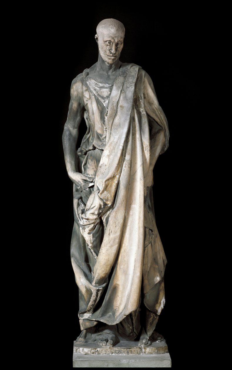 Habakkuk (også Zuccone) eller Elisha (Habakkuk (Habakkuk, Habakkuk, Habakkuk, Habakkuk, Havakkuk) eller Elisha). Marmorskulptur af Donatello (Donato di Niccolo di Betto Bardi). af Donatello