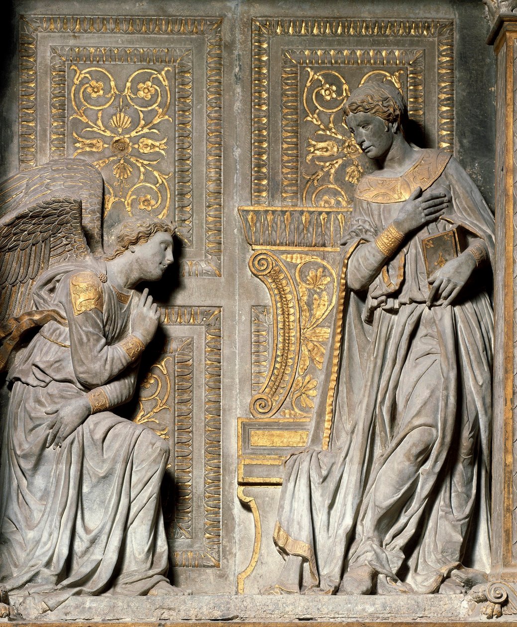 Bebudelse Højrelief af Donato de Bardi dit Donatello (ca. 1386-1466) 1435 Santa Croce-kirken. Firenze af Donatello