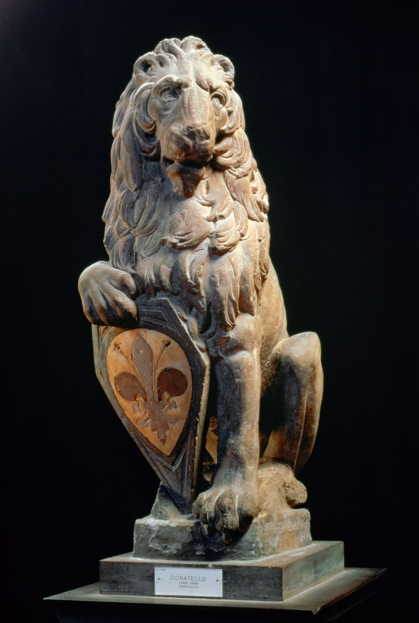 Heraldic Lion, 1420 (marble) af Donatello