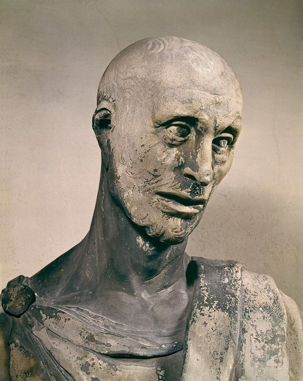 ""Profeten Habakkuk (Habakkuk, Habakkuk, Habakkuk, Abakouk, Havakuk)"" Marmorskulptur af Donato af Betto Bardi dit Donatello (1386-1466) 1427-1436 Firenze, Museo dell