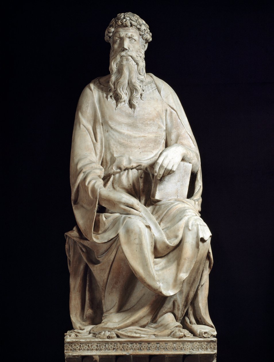 Sankt Johannes evangelist. Marmor skulptur af Donatello