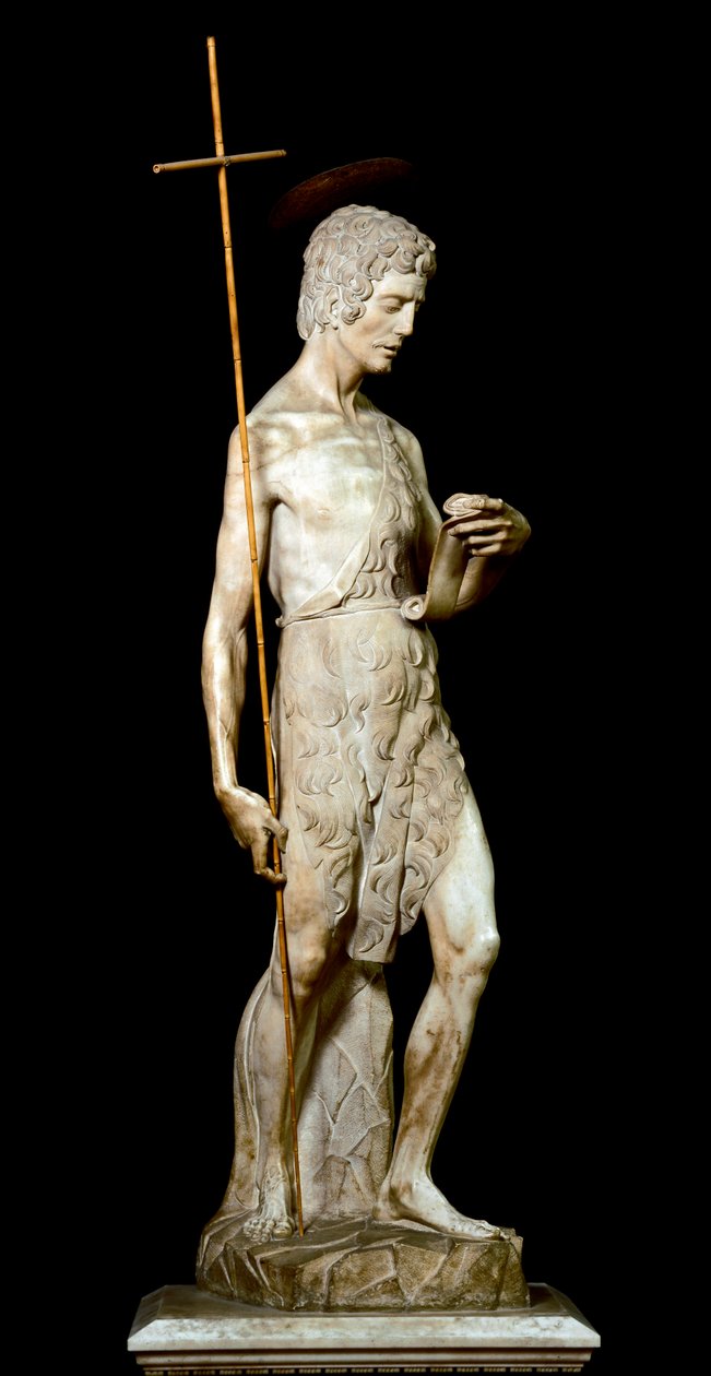 Sankt Johannes Døberens marmorskulptur af Donatello (Donato di Niccolo Bardi af Donatello