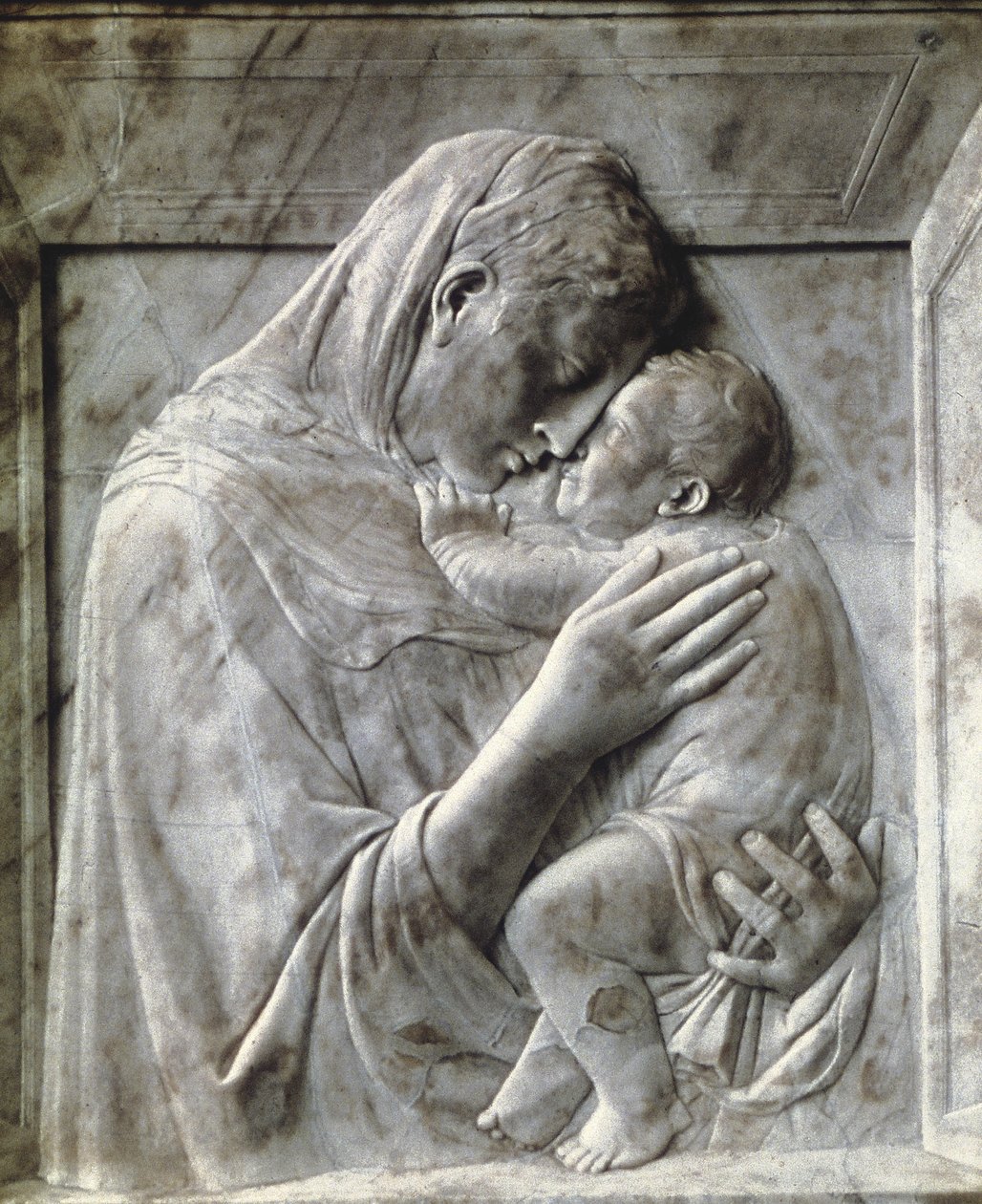 The Pazzi Madonna (Jomfru og Barn), c1417-18 (marmor) af Donatello