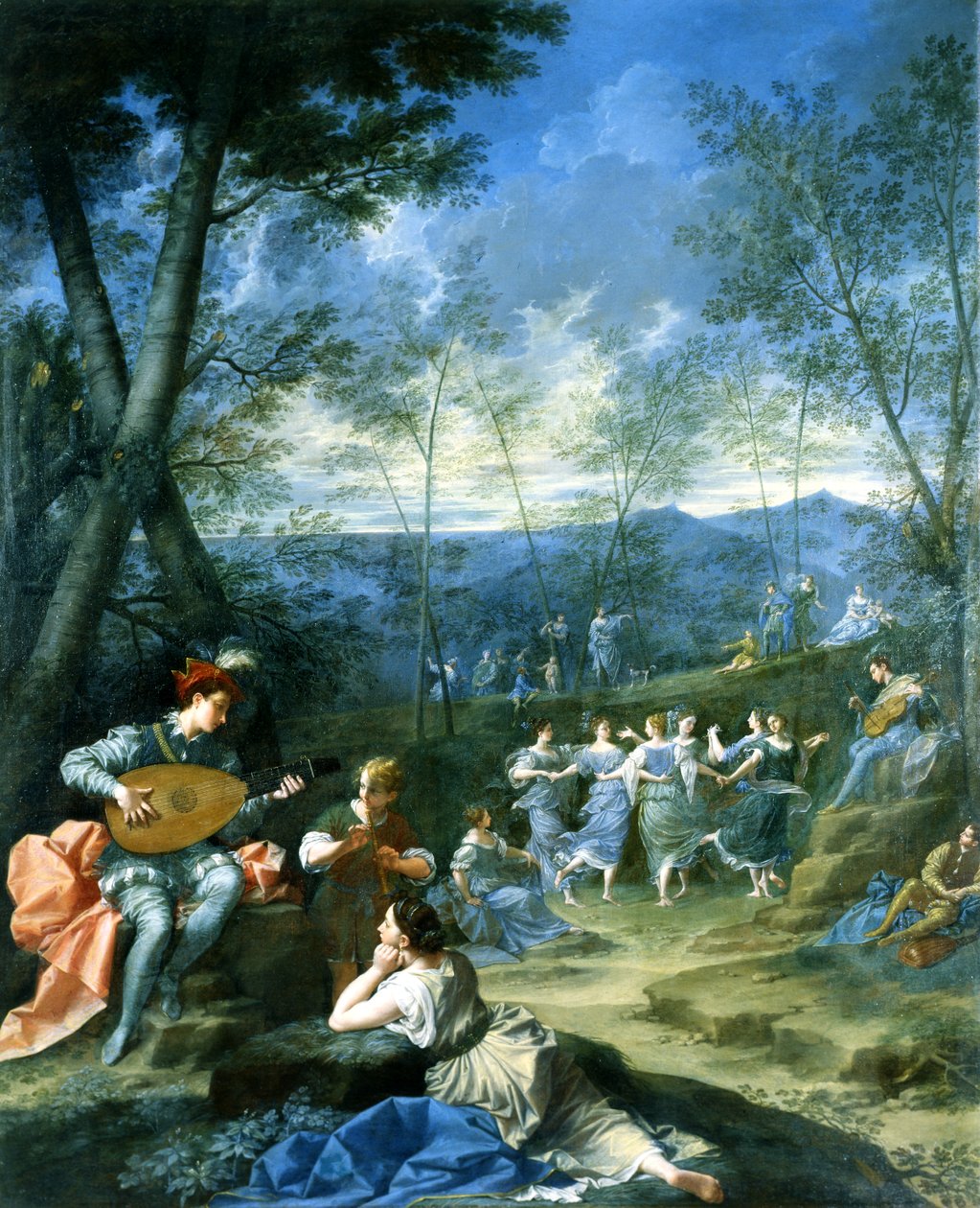Dance of the Nymphs, ca. 1725 (olie på lærred) af Donato Creti