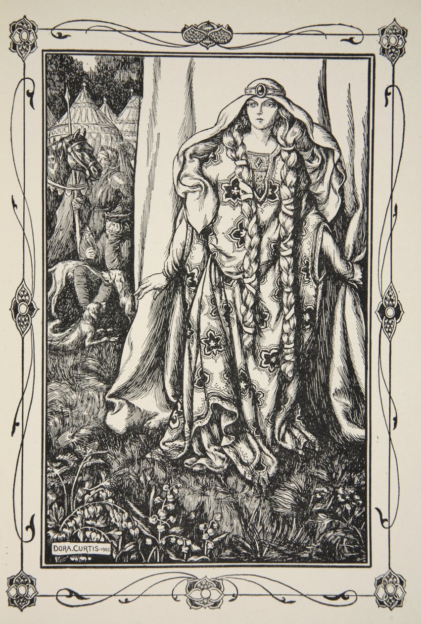 Ved døren til en.. stod en dame, illustration fra 